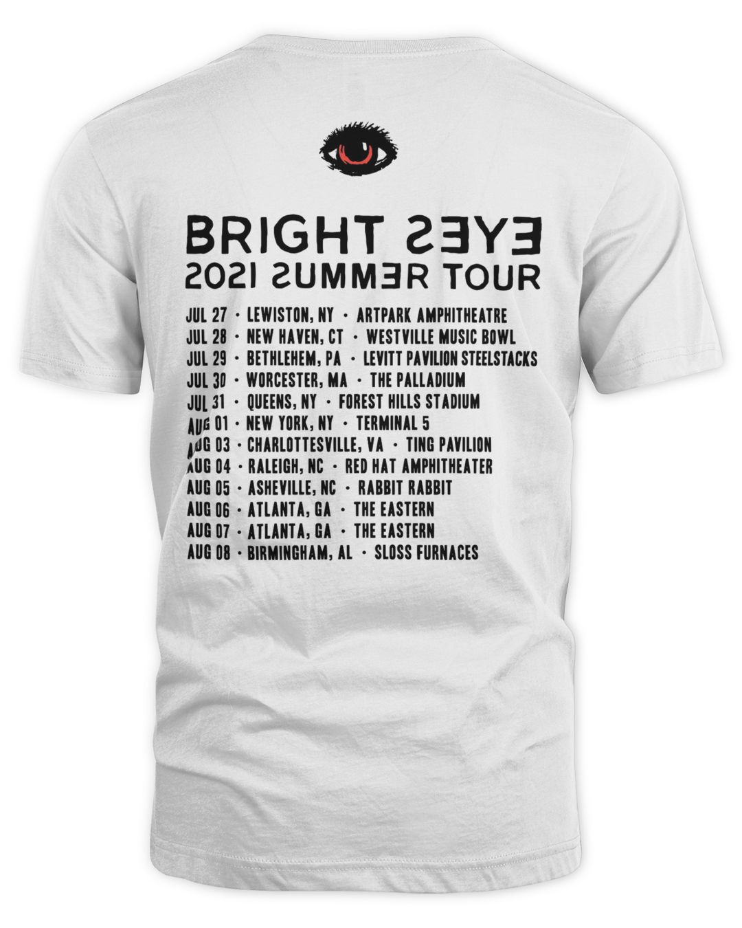 Bright Eyes Merch 2021 Tour Shirt