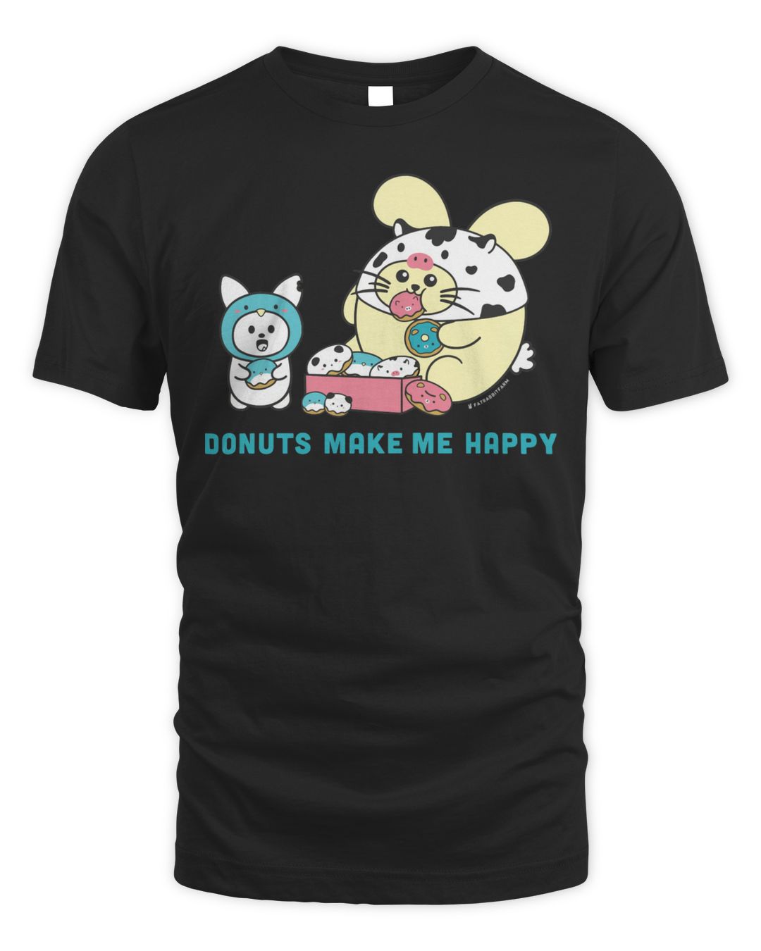 Fat Rabbit Farm Donuts Make Me Happy Shirt