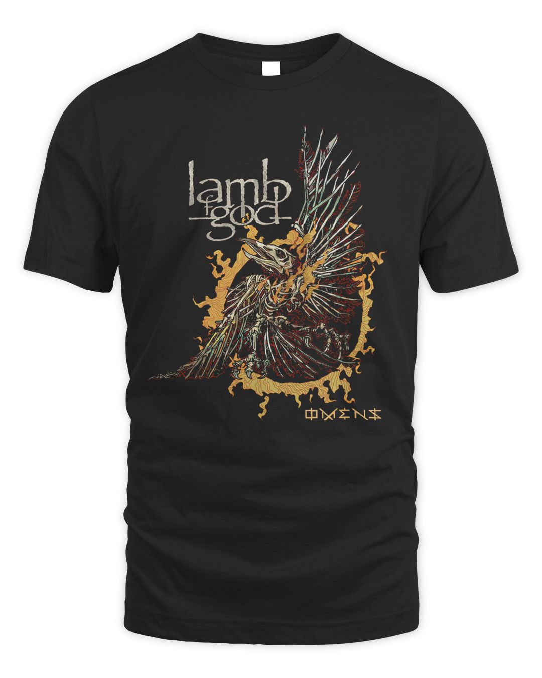 Lamb Of God Merch Omens Skeleton Eagle Shirt