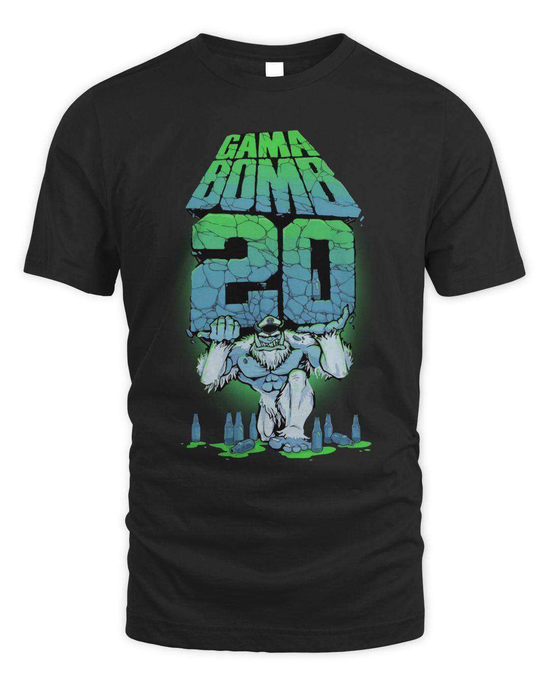 Nightshift Merch Gama Bomb 20th Anniversary B&W T-Shirt