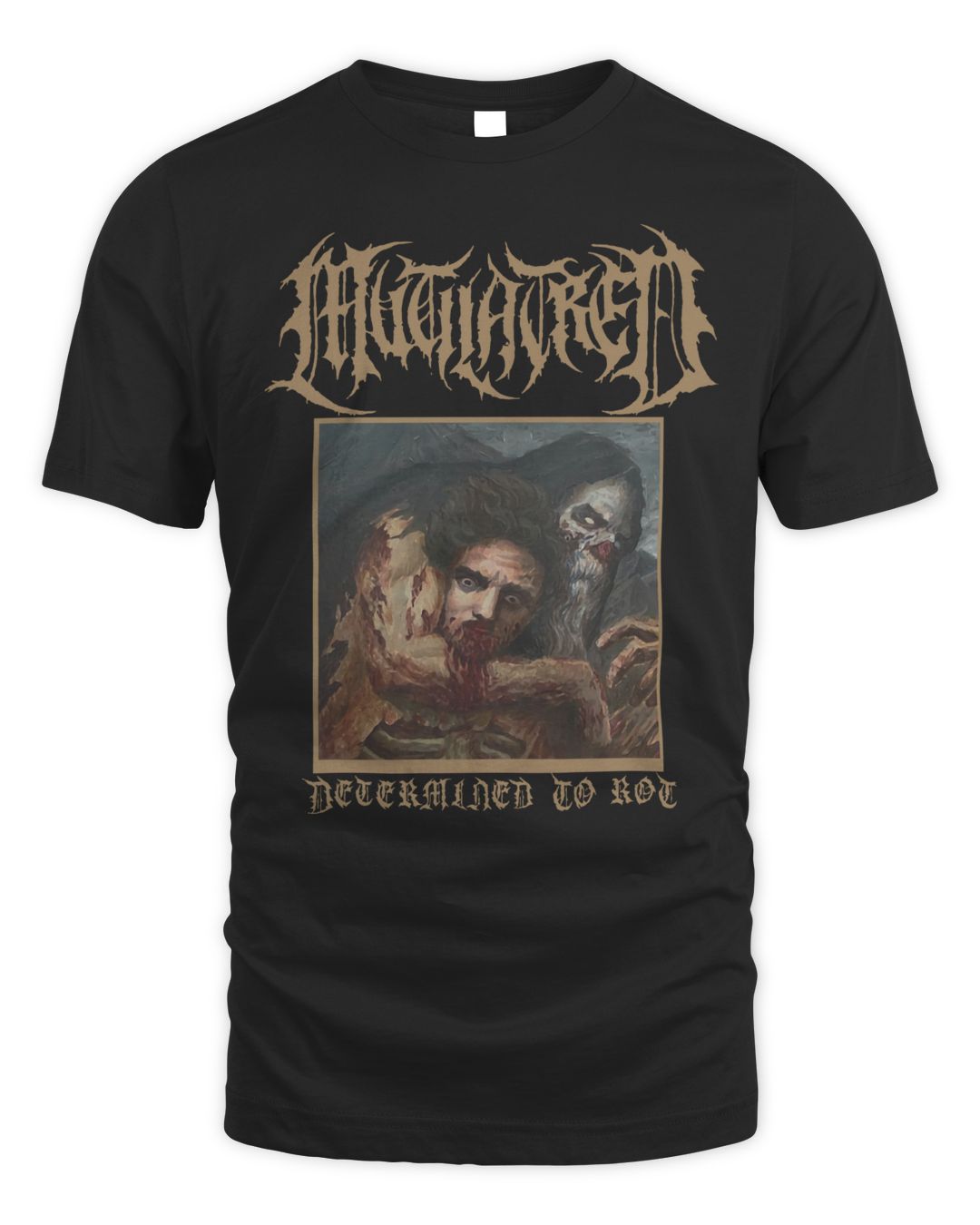 Nightshift Merch Mutilatred Determined to Rot Shirt