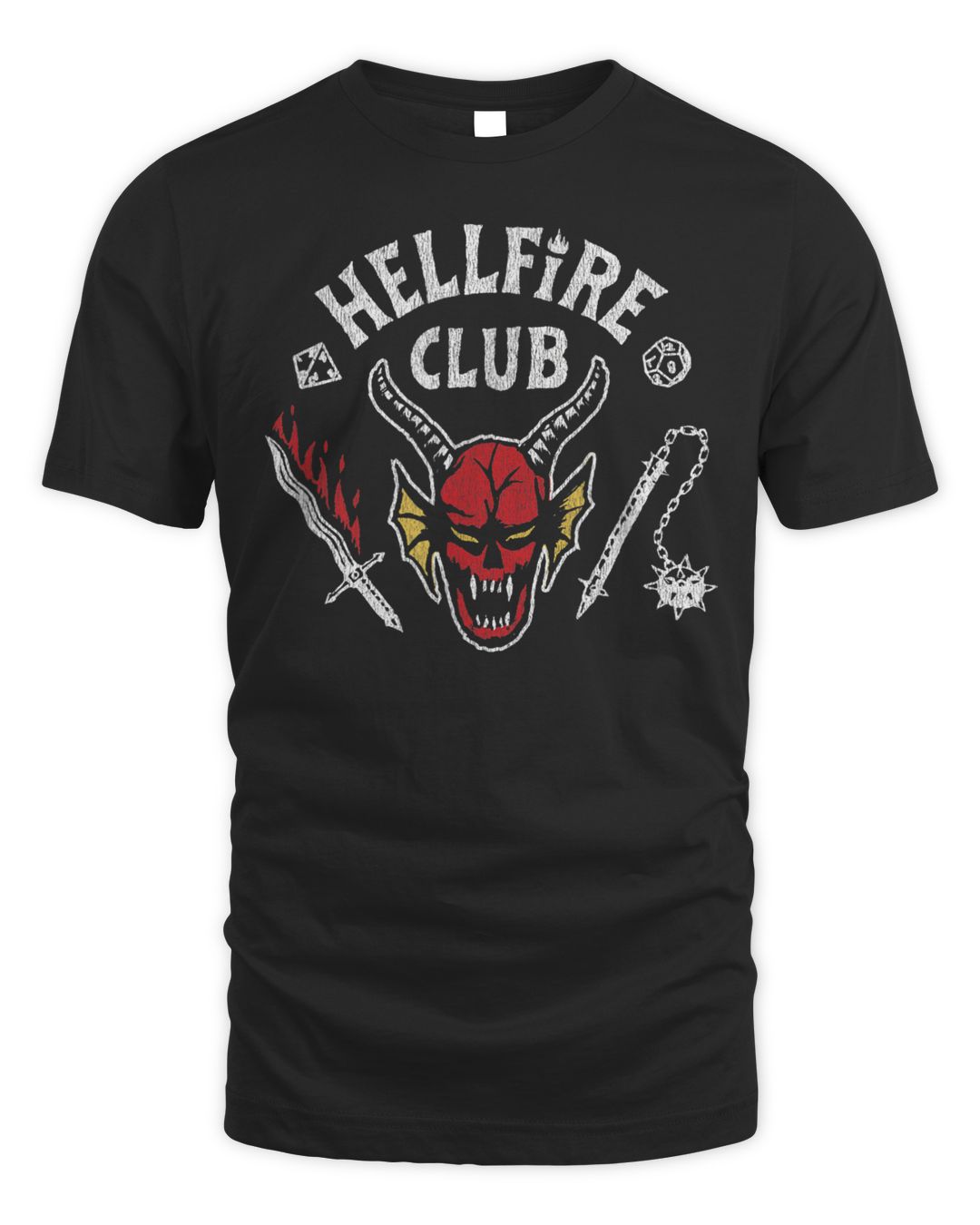 Stranger Things 4 Hellfire Club Skull & Weapons Shirt