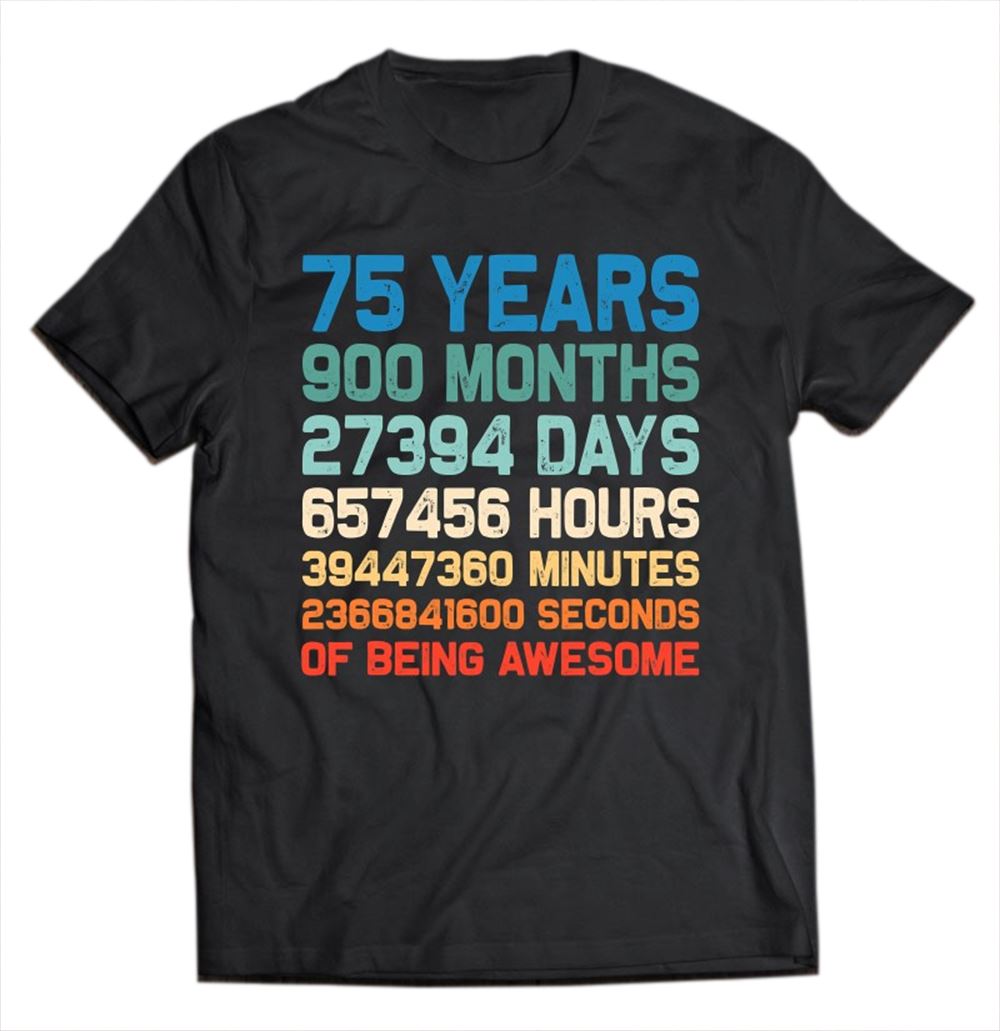 75 Years Old 75th Birthday Gift Vintage Retro 900 Months – ShirtInBlue